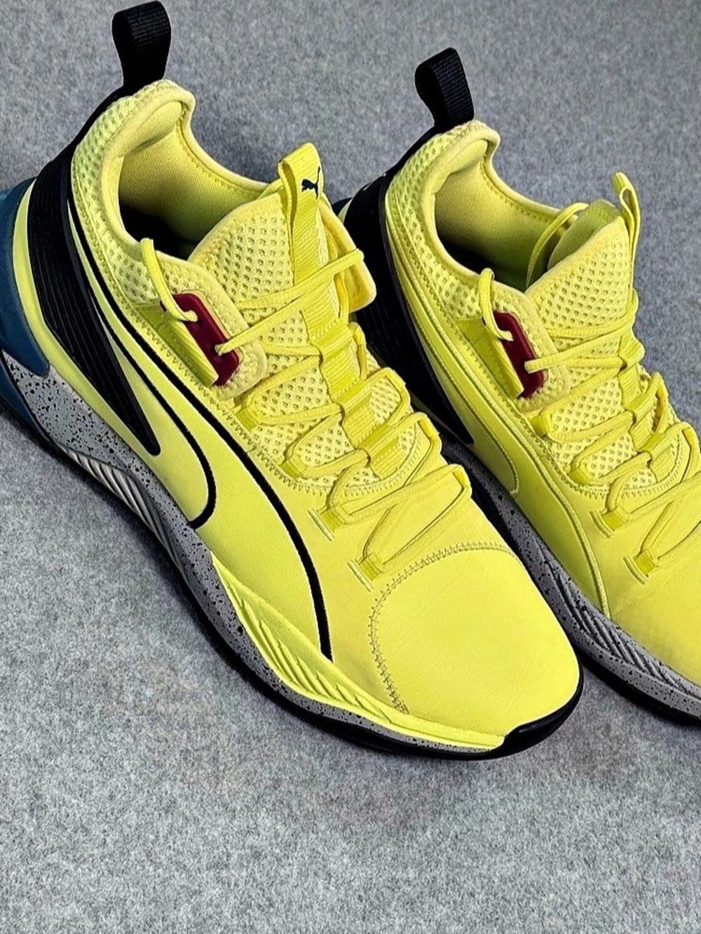 Puma Clyde All-Pro Yellow & Blue Athletic Shoes